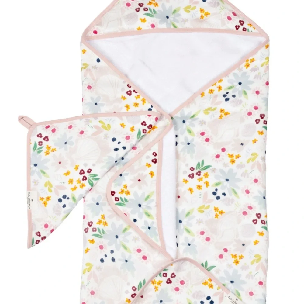 Hooded Towel Set-Lollipop-Shell Floral